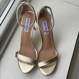 Steve Madden Gold Strappy Heels